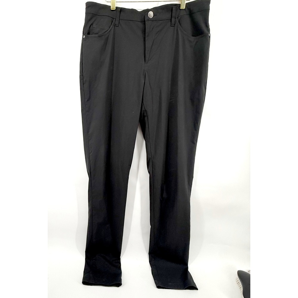 American Tall Pants Men 34x38 Black Performance Stretch Tapered Chino Golf Sport